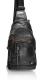 LS 27905 Αντρική δερμάτινη τσάντα στήθους Μαύρη
