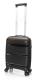 LS 0170/50-S Μικρή σκληρή τροχήλατη βαλίτσα καμπίνας 50 cm πολυπροπυλενίου Μαύρη