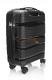 LS 0170/55-S+ Μικρή σκληρή τροχήλατη βαλίτσα καμπίνας 55 cm πολυπροπυλενίου Μαύρη