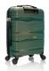LS 0170/55-S+ Μικρή σκληρή τροχήλατη βαλίτσα καμπίνας 55 cm πολυπροπυλενίου Πράσινη