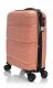LS 0170-S Μικρή σκληρή τροχήλατη βαλίτσα καμπίνας 50 cm πολυπροπυλενίου ΡΟΖ