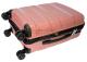 LS 0170/55-S+ Μικρή σκληρή τροχήλατη βαλίτσα καμπίνας 55 cm πολυπροπυλενίου ΡΟΖ