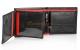 LS 03694 ανδρικό δερμάτινο μικρό πορτοφόλι, Μαύρο-κόκκινο