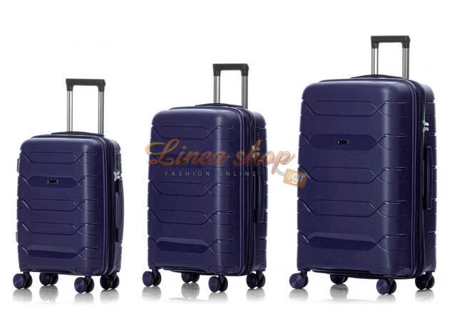Σκληρές βαλίτσες σε SET 3 τεμάχια & μεγέθη 6320/SET-3X Μπλε