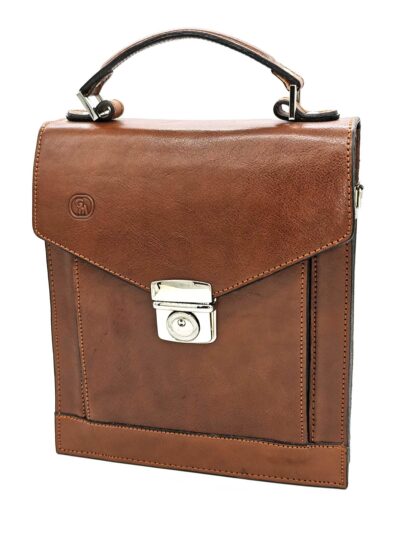 LS 136055 ανδρική δερμάτινη τσάντα ΚΑΦΕ