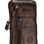 02732 δερμάτινο τσαντάκι κινητού ώμου-ζώνης ΚΑΦΕ