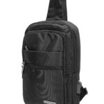 02430 ανδρική τσάντα στήθους, Μαύρη