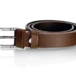 LS 03954 Γυναικεία δερμάτινη λεπτή ζώνη 2cm ΚΑΦΕ