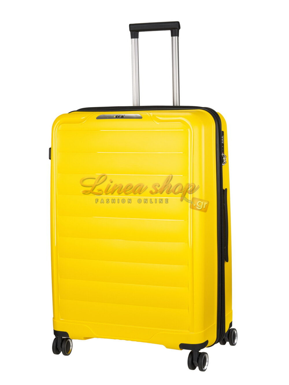 rcm Άθραυστη βαλίτσα πολυπροπυλενίου μεγάλου μεγέθους (L) 7780/L Κίτρινη