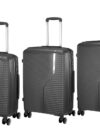 Xplorer Άθραυστη βαλίτσα πολυπροπυλενίου SET τριών διαστάσεων (S/M/L) 923015/3X-SET Μαύρη