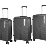 Xplorer Άθραυστη βαλίτσα πολυπροπυλενίου SET τριών διαστάσεων (S/M/L) 923015/3X-SET Μαύρη