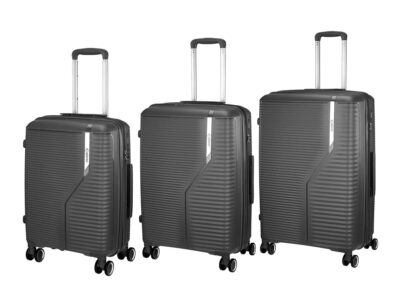 Xplorer Άθραυστη βαλίτσα πολυπροπυλενίου SET τριών διαστάσεων (S/M/L) 923015/3X-SET Μαύρη