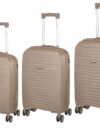 Xplorer 6922/3X-SET Άθραυστες βαλίτσες πολυπροπυλενίου σε SET 3 τεμάχια & μεγέθη (S/M/L) Μπέζ
