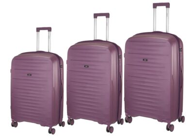 Xplorer 6922/3X-SET Άθραυστες βαλίτσες πολυπροπυλενίου σε SET 3 τεμάχια & μεγέθη (S/M/L) Μωβ