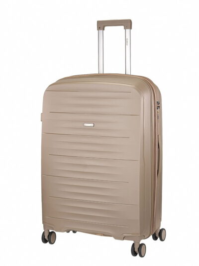 Άθραυστη βαλίτσα πολυπροπυλενίου μεγάλου μεγέθους (L) 6922/L Μπεζ