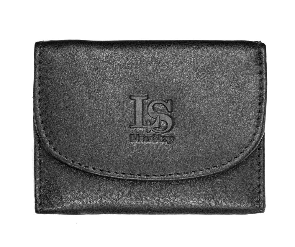 LS 76885 γυναικείο δερμάτινο μικρό πορτοφόλι μαύρο