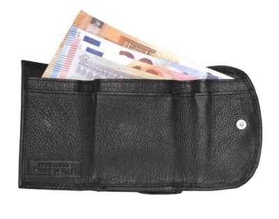 LS 76885 γυναικείο δερμάτινο μικρό πορτοφόλι μαυρο