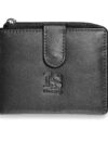 LS 64549 unisex μικρό δερμάτινο πορτοφόλι-καρτοθήκη μαύρο