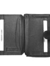 LS 64549 unisex μικρό δερμάτινο πορτοφόλι-καρτοθήκη μαύρο