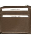 LS 64549 unisex μικρό δερμάτινο πορτοφόλι-καρτοθήκη καφέ