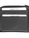 LS 64549 unisex μικρό δερμάτινο πορτοφόλι-καρτοθήκη μαύρο