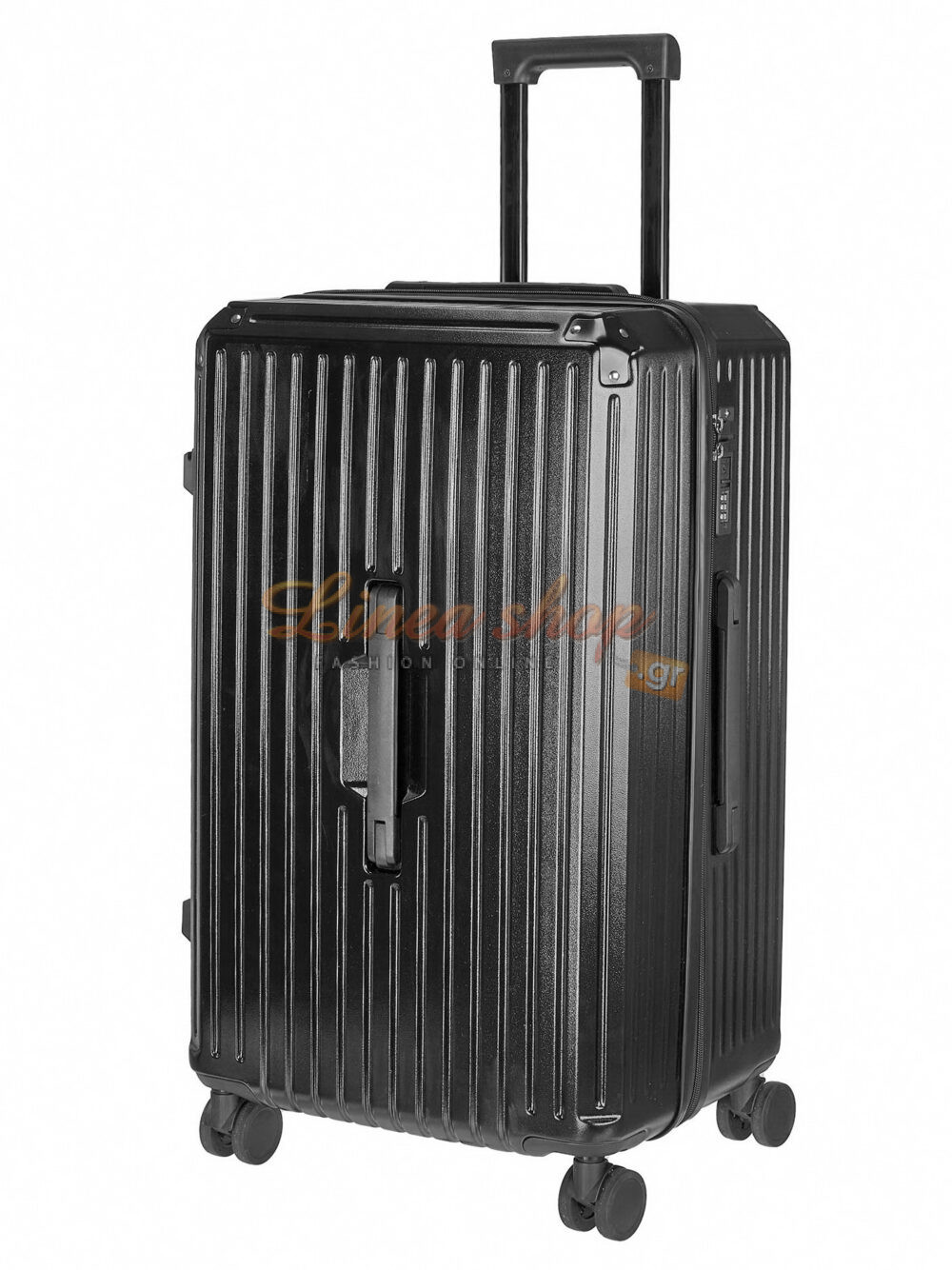 LS 2514/L άθραυστη βαλίτσα πολυκαρμπονικού μεγάλου μεγέθους (L) Μαύρη