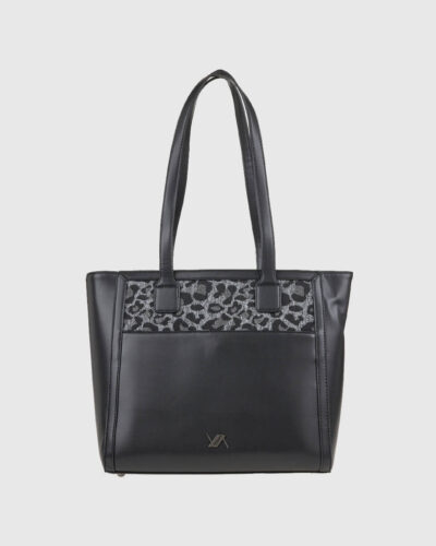 VERDE ΓΥΝΑΙΚΕΙΑ ΤΣΑΝΤΑ ΩΜΟΥ 16-0008309  ANIMAL PRINT ΜΑΥΡΟ