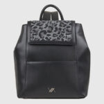 VERDE ΓΥΝΑΙΚΕΙΟ ΣΑΚΙΔΙΟ ΠΛΑΤΗΣ 16-0008311  ANIMAL PRINT ΜΑΥΡΟ