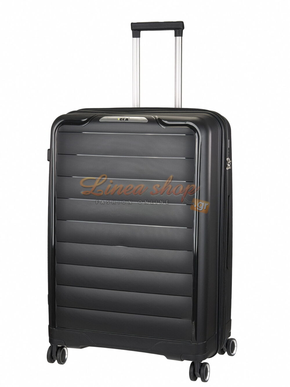 rcm Άθραυστη βαλίτσα πολυπροπυλενίου μεγάλου μεγέθους (L) 7780/L Μαύρη