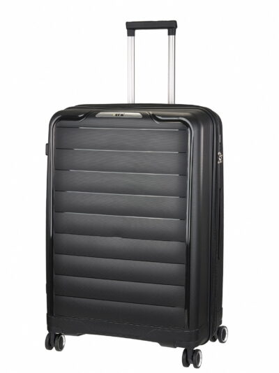 rcm Άθραυστη βαλίτσα πολυπροπυλενίου μεγάλου μεγέθους (L) 7780/L Μαύρη