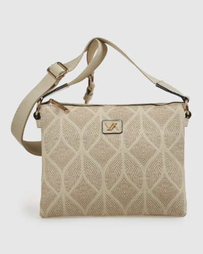 Verde Γυναικεία Τσάντα Χιαστί 16-0008409 Εκρού