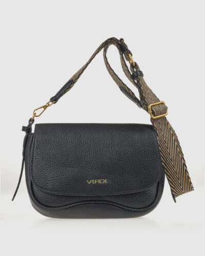 Verde Γυναικεία Τσάντα Χιαστί 16-0008340 Μαύρο