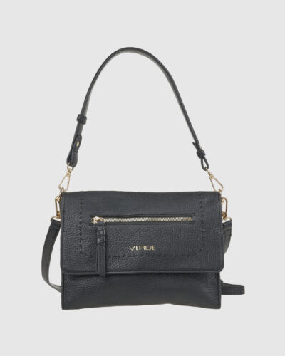 Verde Γυναικεία Τσάντα Χιαστί 16-0008347 Μαύρο