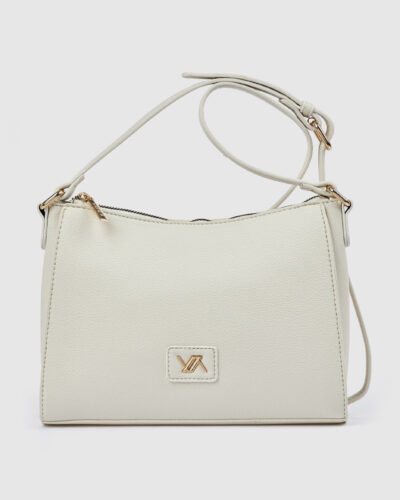 Verde Γυναικεία Τσάντα Χιαστί 16-0008455 Εκρού