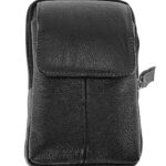 ls 0855 δερμάτινο τσαντάκι Ζώνης τηλεφώνου μαύρο.