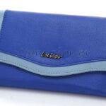 Γυναικείο δερμάτινο πορτοφόλι 846414 μπλε