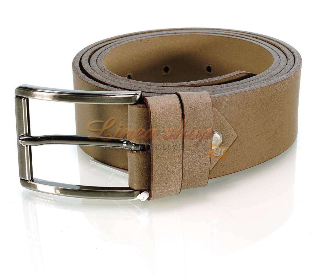linea 82-2982 unisex δερμάτινη φαρδιά ζώνη μπεζ