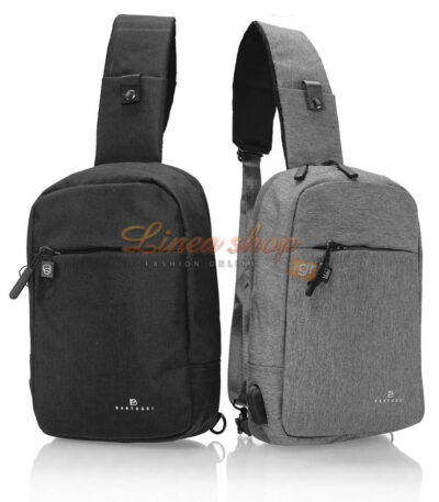 Bartuggi 03315 Ανδρική τσάντα ώμου Μαύρo