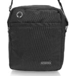 LS 36591 ανδρική οικονομική τσάντα ώμου Μαύρο