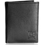 LS 21749 δερμάτινη πολύ μικρή θήκη καρτών-πορτοφόλι μαύρο